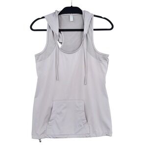 GapBodyFit Hooded Tank Top Womens XS Polyester‎ Spandex Gray